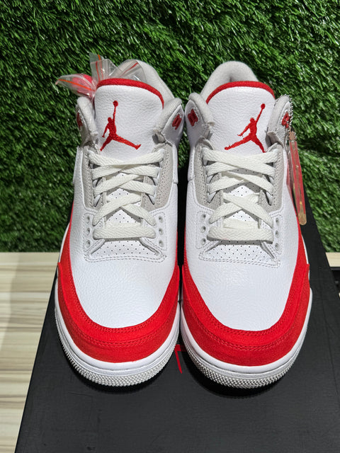 Jordan 3 Retro Tinker White University Red Sz 8.5