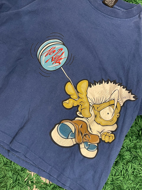 Vintage Kids No Rules Yo-Yo Navy T-Shirt YO! Back Hit