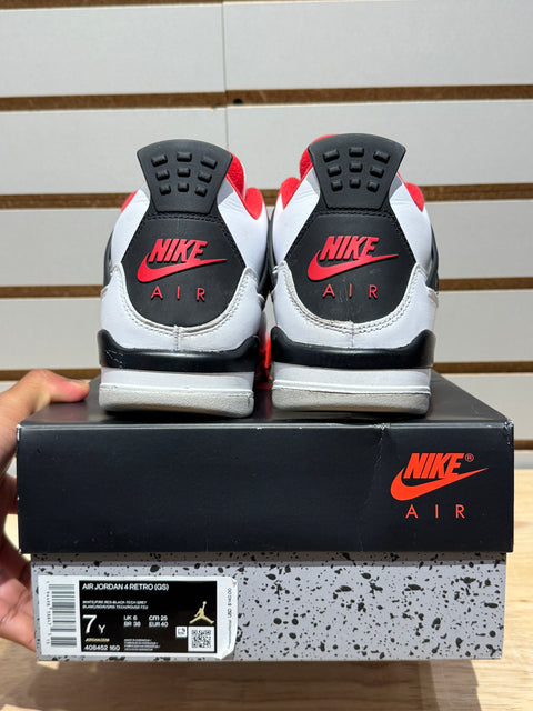 Jordan 4 Retro Fire Red (2020) (GS) Sz 7Y