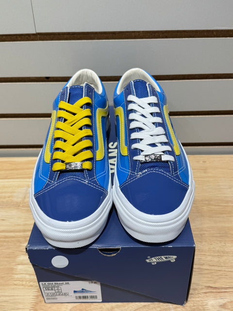 Vans LX Old Skool 36 Patent Leather Bright Azure Sz 10