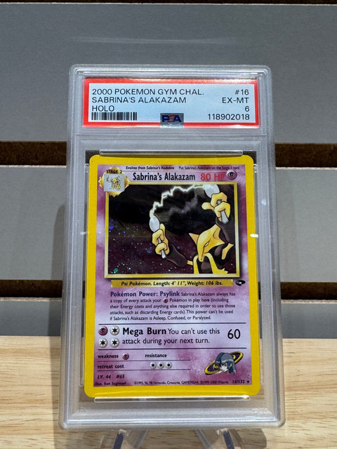 Sabrina's Alakazam - Pokemon Gym Challenge (G2) PSA EX-MT 6