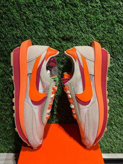 Nike LD Waffle sacai CLOT Kiss of Death Net Orange Blaze