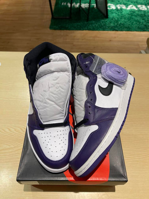 Jordan 1 Retro High Court Purple White Sz 10