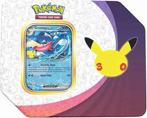Pokémon 30th Celebration ex Tin [Greninja ex] (Retail Version) - ME: 30th Celebration (30C)
