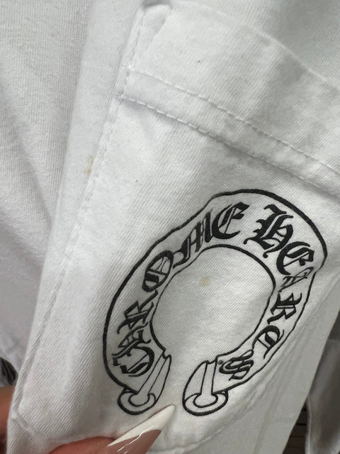 Vintage White Long Sleeve Chrome Hearts