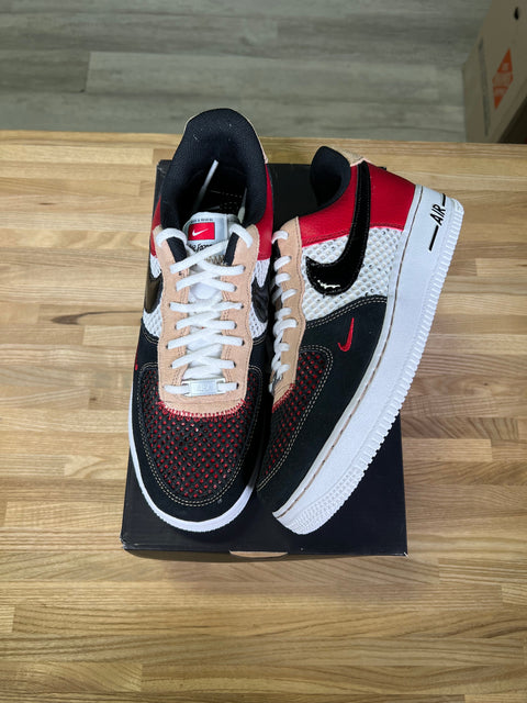 Nike Air Force 1 Low React Black White Gym Red Gym Blue