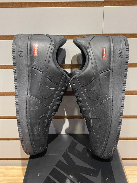 Nike Air Force 1 Low Supreme Black Sz 10.5