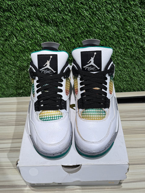 Jordan 4 Retro Lucid Green Rasta (Women's) Sz 6M