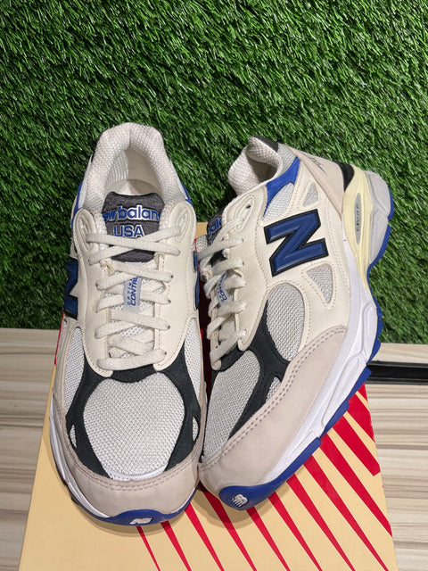 New Balance 990v3 MiUSA White Blue Sz 10M