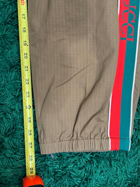 Gucci Striped Embroidered Accent Lounge Pants Sz 54