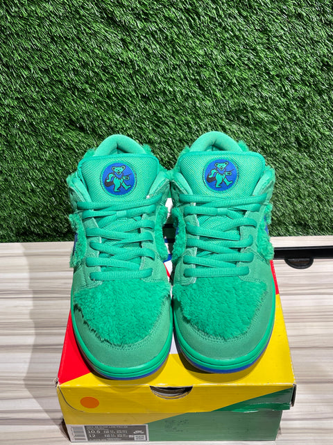 Nike SB Dunk Low Grateful Dead Bears Green Sz 10.5M