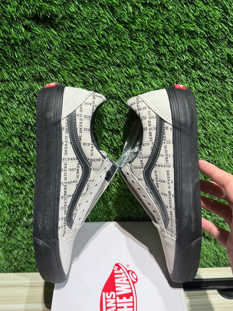 Vans Old Skool Supreme Grid White Sz 8M
