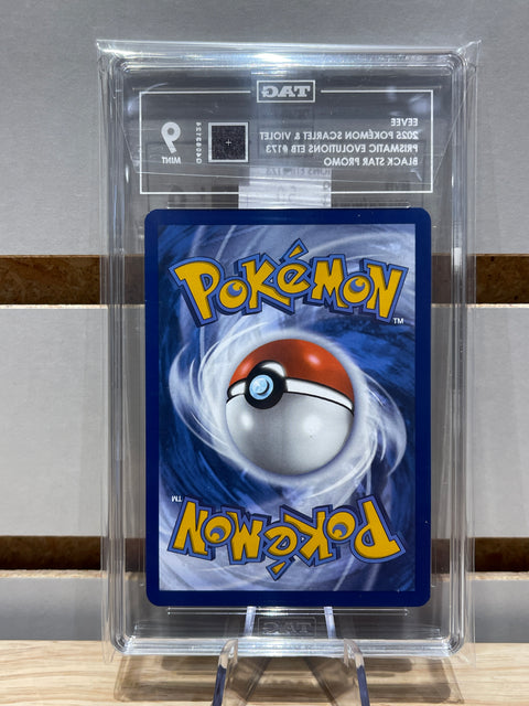 EEVEE 2025 POKÉMON SCARLET & VIOLET PRISMATIC EVOLUTIONS ETB #173 BLACK STAR PROMO TAG 9