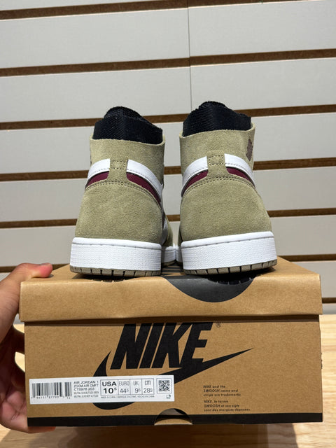 Jordan 1 Zoom CMFT Neutral Olive Sz 10.5