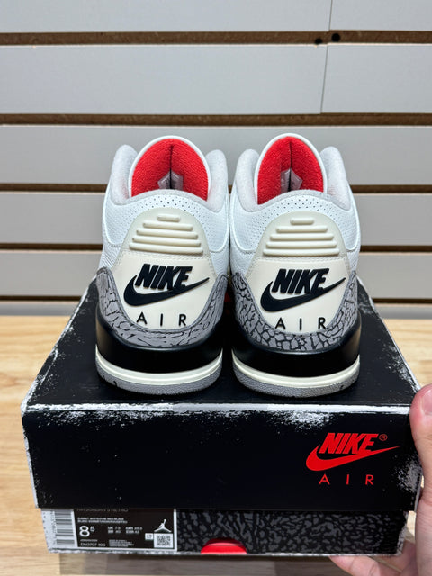 Jordan 3 Retro White Cement Reimagined Sz 8.5