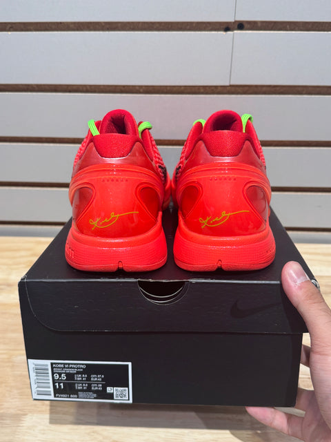 Nike Kobe 6 Protro Reverse Grinch Sz 9.5