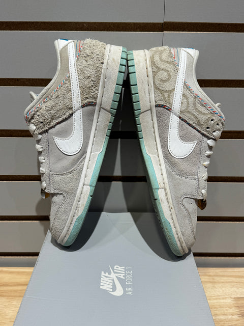 Nike Dunk Low SE Barber Shop Grey Sz 8