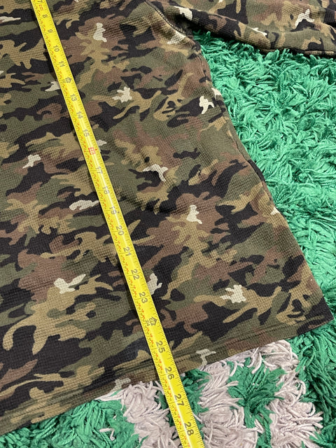 Polo Ralph Lauren Camo Waffle Thermal Long Sleeve Cotton Shirt
