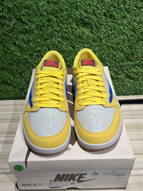 Jordan 1 Retro Low OG SP Travis Scott Canary (Women's) Sz 10M/11.5W