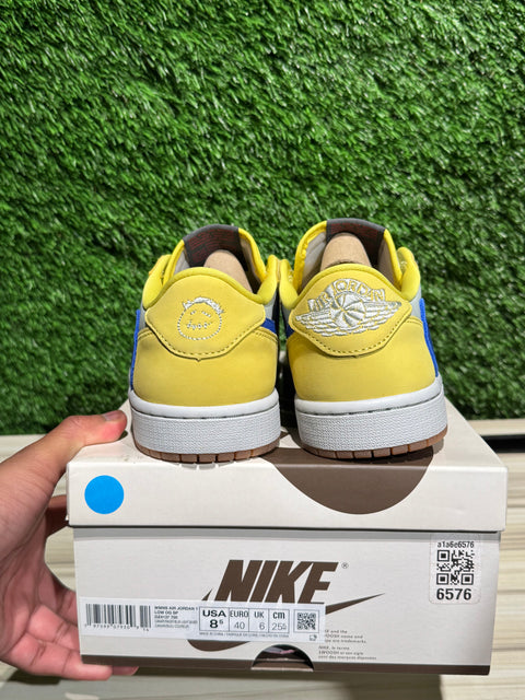 Jordan 1 Retro Low OG SP Travis Scott Canary (Women's) Sz 7M/8.5W