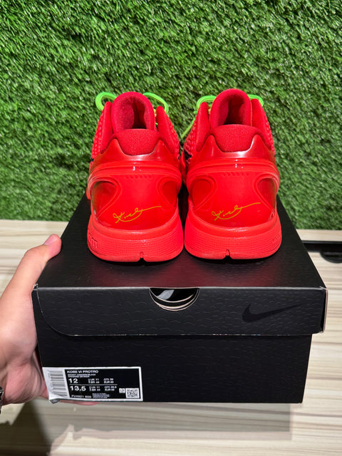 Nike Kobe 6 Protro Reverse Grinch Sz 12