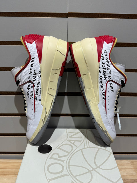 Jordan 2 Retro Low SP Off-White White Red Sz 10.5
