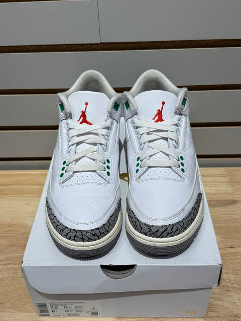 Jordan 3 Retro Lucky Green (Women's) Sz 6M / 7.5W