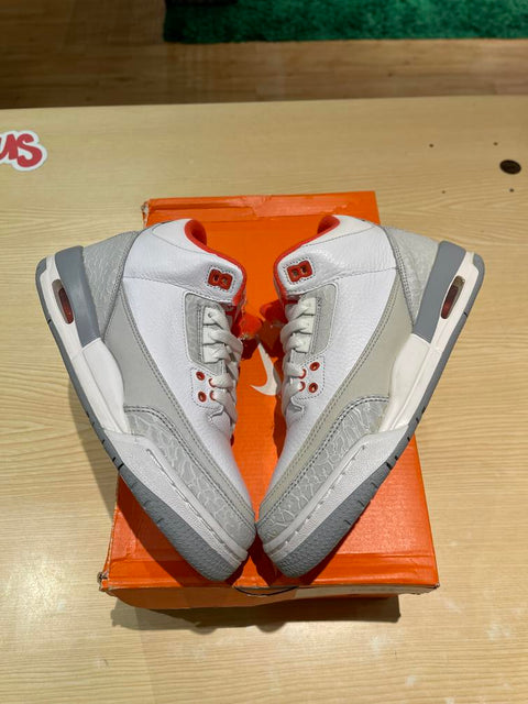 Jordan 3 Retro White Crimson Grey (GS) Sz 5.5Y/7W