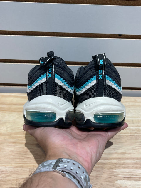 Nike Air Max 97 Black Sport Turquoise Sz 9