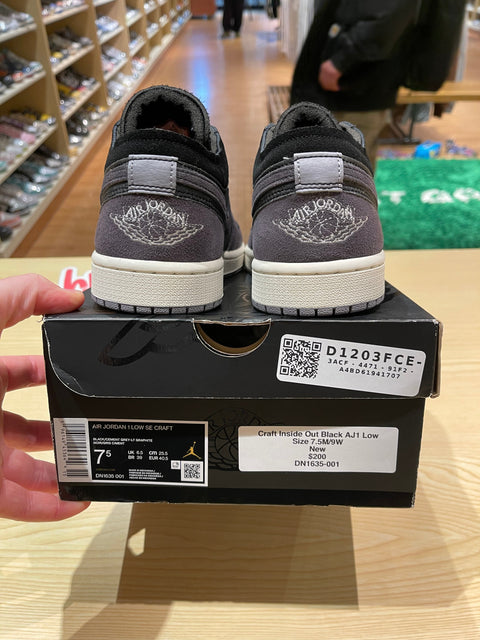 Jordan 1 Low Craft Inside Out Black