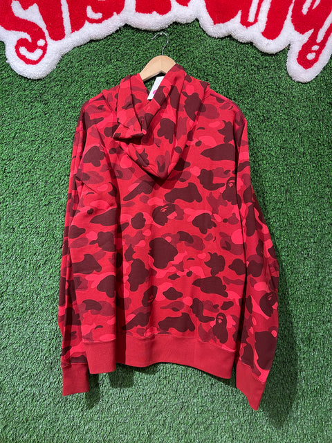 DS Bape Red College Hoodie Sz XL