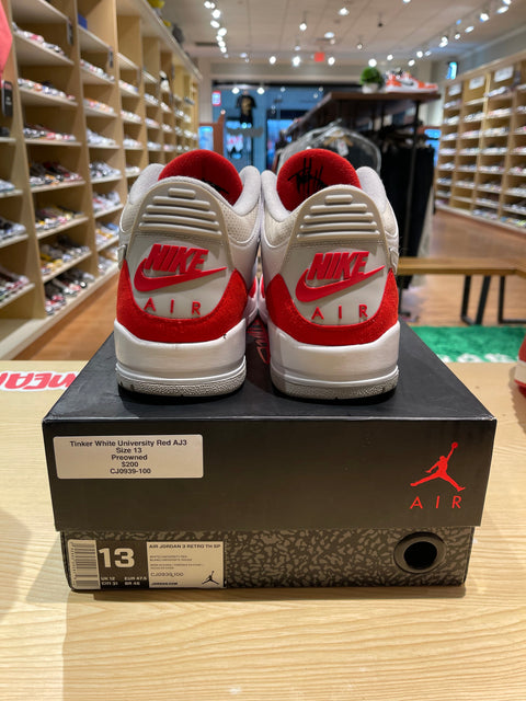 Jordan 3 Retro Tinker White University Red