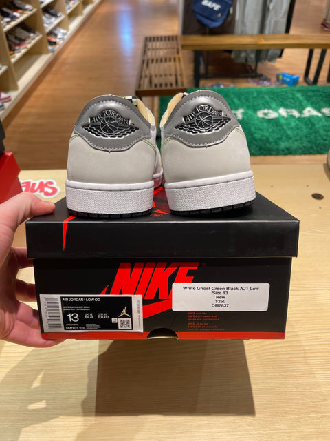 Jordan 1 Retro Low White Ghost Green Black