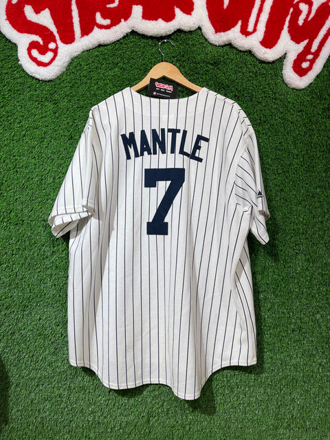 Mickey Mantle New York Yankees USA Made Majestic Jersey Sz 2XL