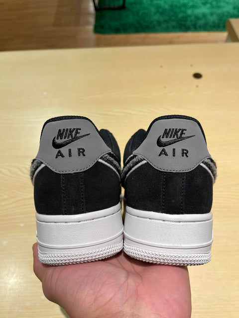 Nike Air Force 1 Low 3D Chenille Swoosh Black Cool Grey