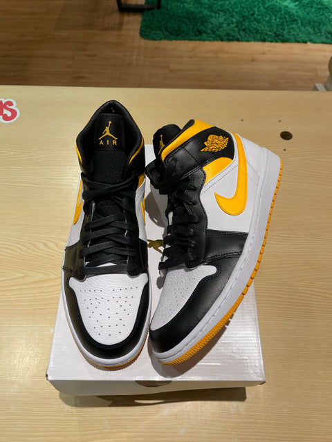 Jordan 1 Mid Yellow Toe Black