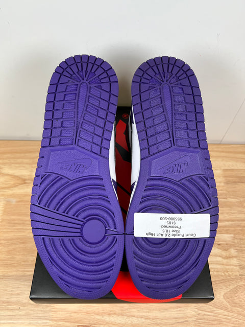 Court Purple 2.0 Air Jordan 1 Sz 10.5