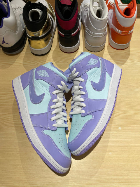 Jordan 1 Mid Purple Aqua