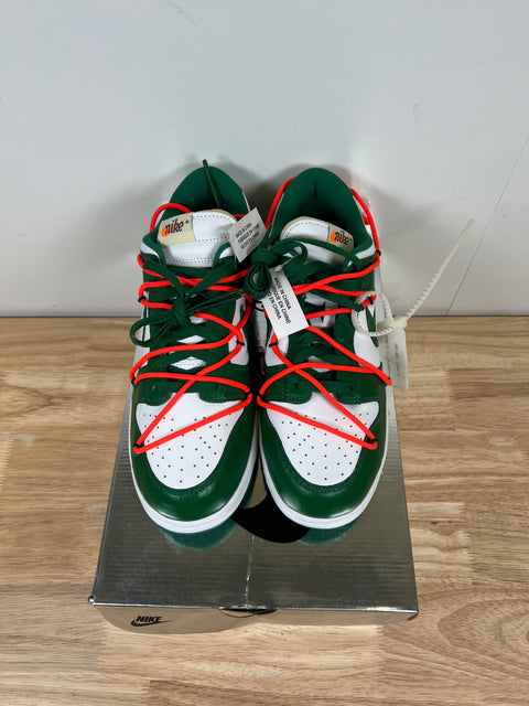 DS Off White Pine Green Nike Dunk Low Sz 9.5