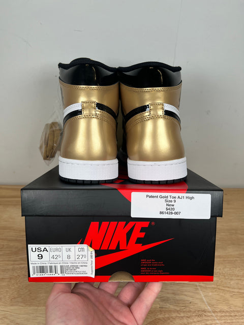 Jordan 1 Retro High NRG Patent Gold Toe