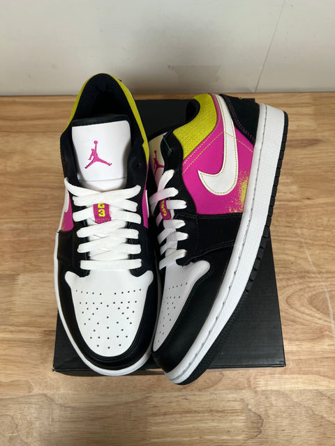 Jordan 1 Low Black Active Fuchsia Cyber