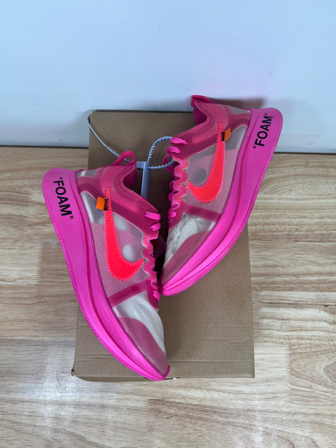 DS Off-White Pink Tulip Nike Zoom Fly Sz 6.5M/8W