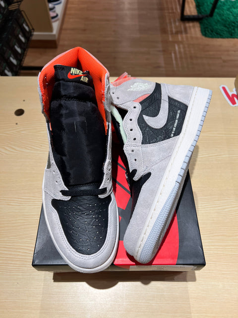 Jordan 1 Retro High Neutral Grey Hyper Crimson