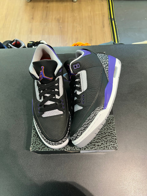 Black Court Purple Air Jordan 3