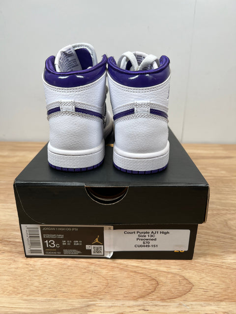 Jordan 1 Low Court Purple White