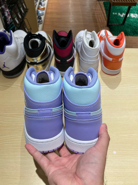 Jordan 1 Mid Purple Aqua