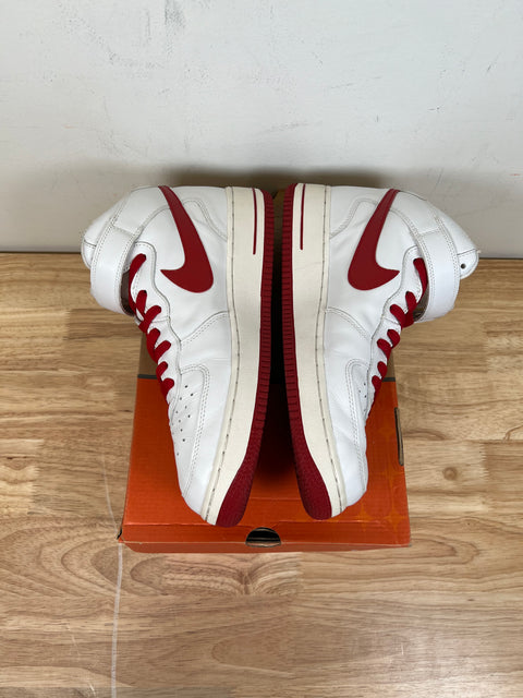 2004 Red Nike Air Force 1 Mid Sz 10