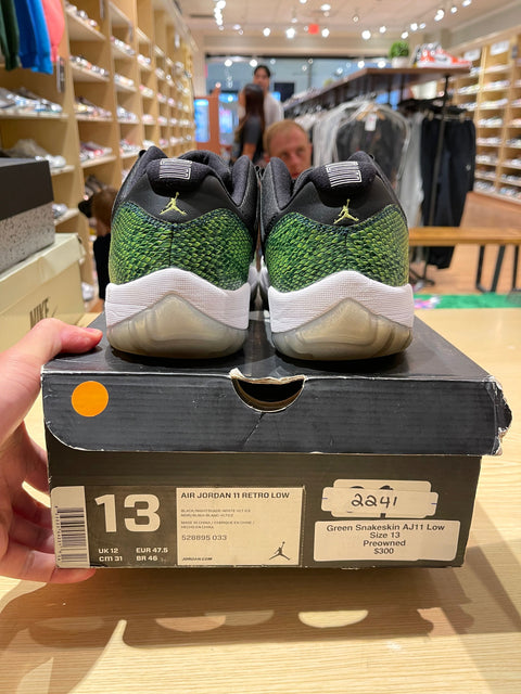 Jordan 11 Retro Low Green Snakeskin