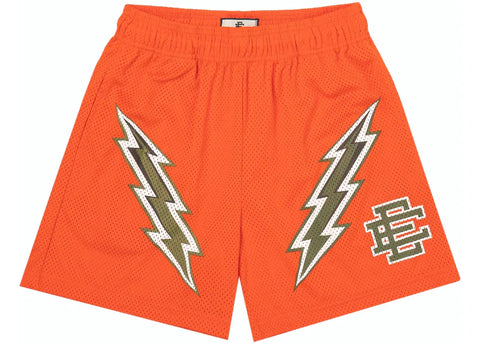 Eric Emanuel Orange Bolt Basic Shorts