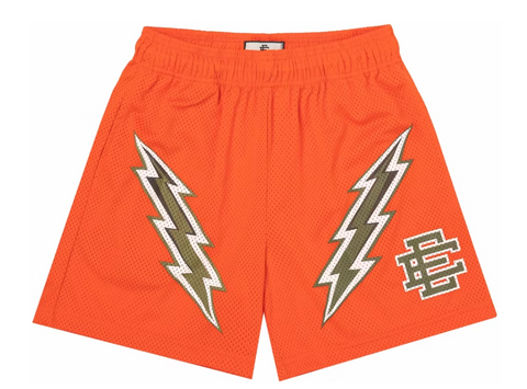 Eric Emanuel Orange Bolt Basic Shorts